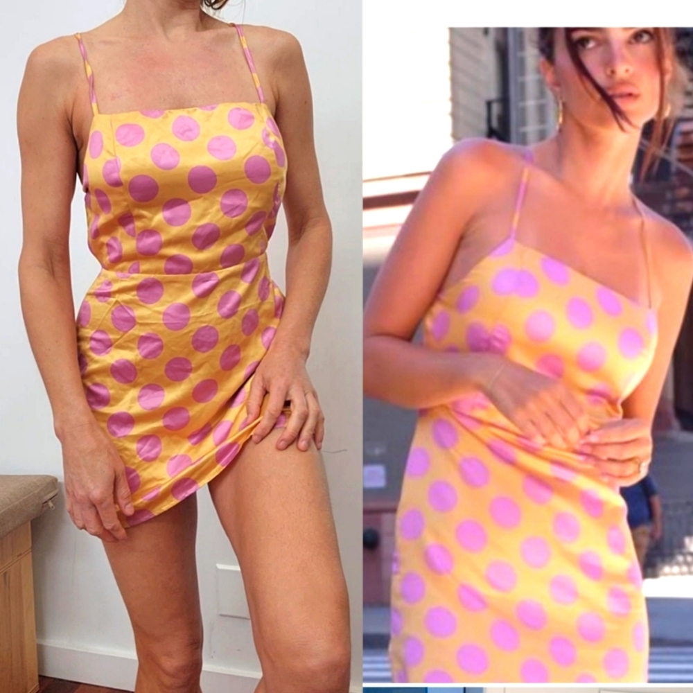 Nwt inamorata pink yellow GOING OUT dress s - Picture 1 of 5
